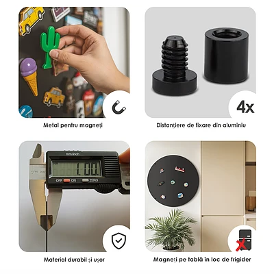 Okrągła tablica magnetyczna na ścianę o średnicy 90 cm