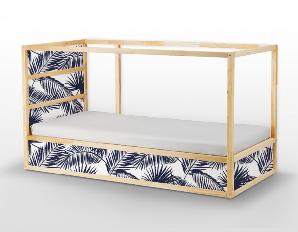 Naklejki Ikea Kura Bed Tropikalne Liście Palmy
